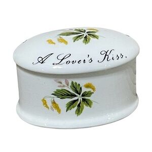 Royal Adderley Floral Such Heavenly Bliss A Lover's Kiss Bone China Keepsake Box